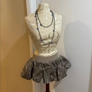 Outcast Trudi Micro Mini Textured Camo Lined Low Rise Pull On Cotton Skirt S NWT